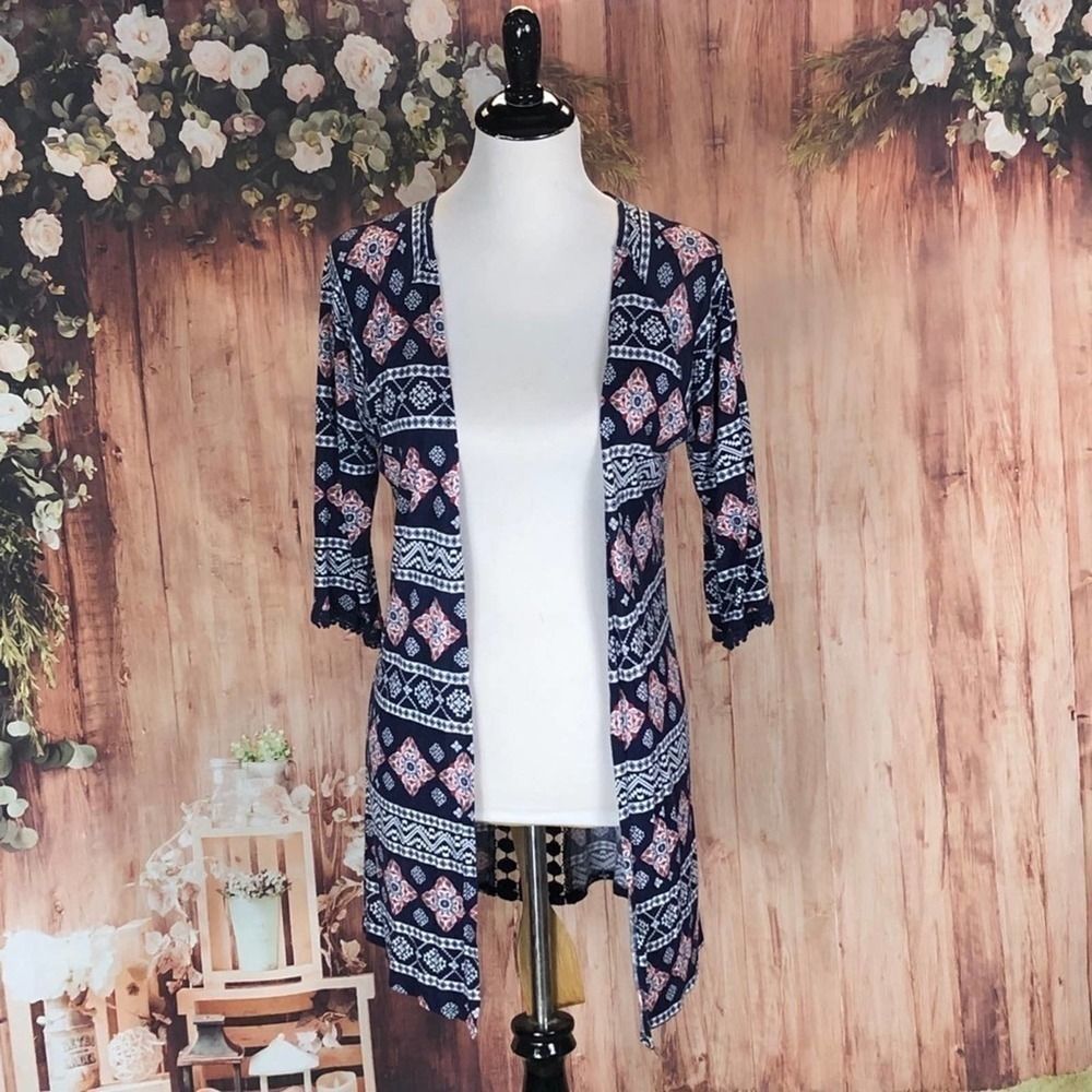 *725 Charlotte Russe Lace Cut Out Cardigan